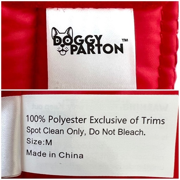 New Dog Harness Country Gingham Red White Gold Butterfly M Medium Doggy Parton - Picture 10 of 17